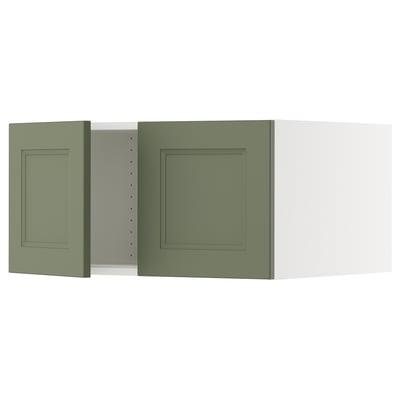 SEKTION Gabinete sup refrig/congelador+2pt, blanco/Axstad gris-verde, 30x24x15 "