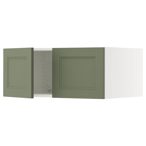 SEKTION Gabinete sup refrig/congelador+2pt, blanco/Axstad gris-verde, 36x24x15 "