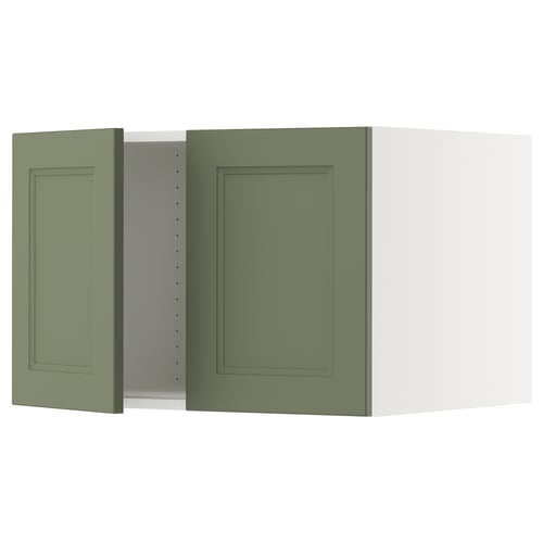 SEKTION Gabinete sup refrig/congelador+2pt, blanco/Axstad gris-verde, 30x24x20 "