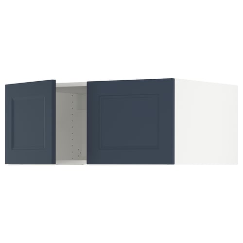 SEKTION Gabinete sup refrig/congelador+2pt, blanco Axstad/mate azul, 36x24x15 "