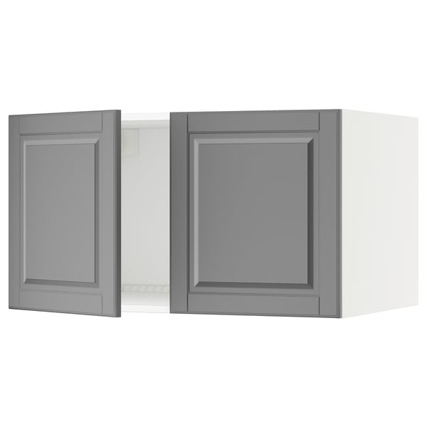 SEKTION Gabinete sup refrig/congelador+2pt, blanco/Bodbyn gris, 36x24x20 "