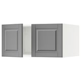 SEKTION Gabinete sup refrig/congelador+2pt, blanco/Bodbyn gris, 30x24x15 "