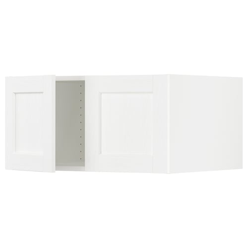 SEKTION Gabinete sup refrig/congelador+2pt, blanco Enköping/blanco efecto madera, 30x24x15 "