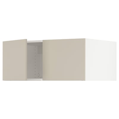SEKTION Gabinete sup refrig/congelador+2pt, blanco/Havstorp beige, 36x24x15 "