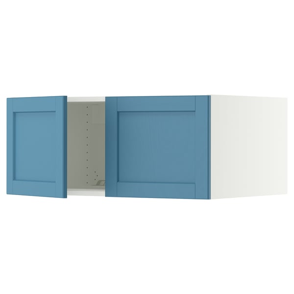 SEKTION Gabinete sup refrig/congelador+2pt, blanco/Lerhyttan azul, 36x24x15 "
