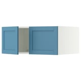 SEKTION Gabinete sup refrig/congelador+2pt, blanco/Lerhyttan azul, 36x24x15 "