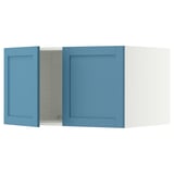 SEKTION Gabinete sup refrig/congelador+2pt, blanco/Lerhyttan azul, 36x24x20 "