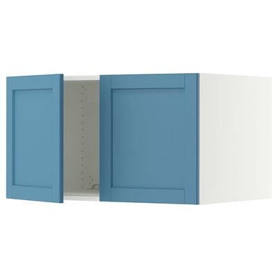 SEKTION Gabinete sup refrig/congelador+2pt, blanco/Lerhyttan azul, 36x24x20 "