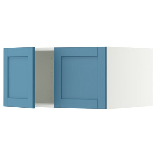 SEKTION Gabinete sup refrig/congelador+2pt, blanco/Lerhyttan azul, 30x24x15 "