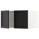 SEKTION Gabinete sup refrig/congelador+2pt, blanco/Lerhyttan teñido en negro, 36x24x20 "