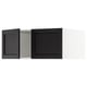 SEKTION Gabinete sup refrig/congelador+2pt, blanco/Lerhyttan teñido en negro, 36x24x15 "