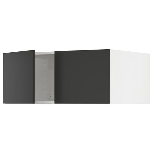 SEKTION Gabinete sup refrig/congelador+2pt, blanco/Nickebo antracita mate, 36x24x15 "