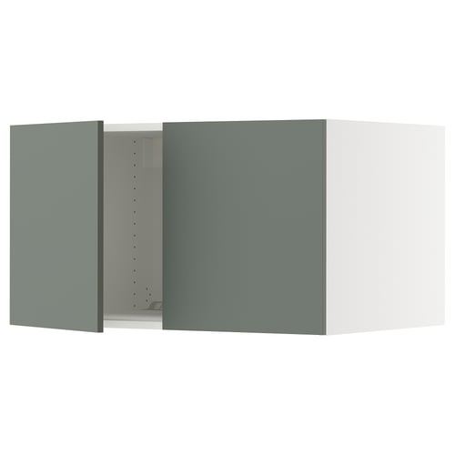 SEKTION Gabinete sup refrig/congelador+2pt, blanco/Nickebo verde grisáceo mate, 36x24x20 "