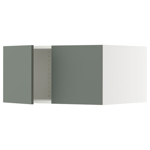 SEKTION Gabinete sup refrig/congelador+2pt, blanco/Nickebo verde grisáceo mate, 30x24x15 "