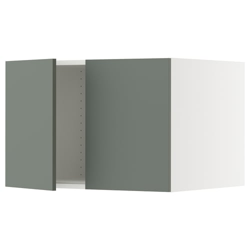 SEKTION Gabinete sup refrig/congelador+2pt, blanco/Nickebo verde grisáceo mate, 30x24x20 "