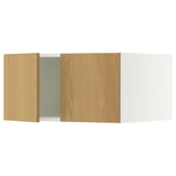SEKTION Gabinete sup refrig/congelador+2pt, blanco/Sinarp chapa de roble, 30x24x15 "