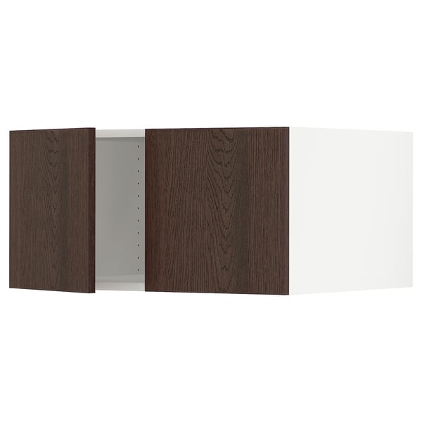 SEKTION Gabinete sup refrig/congelador+2pt, blanco/Sinarp marrón, 30x24x15 "