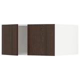 SEKTION Gabinete sup refrig/congelador+2pt, blanco/Sinarp marrón, 30x24x15 "