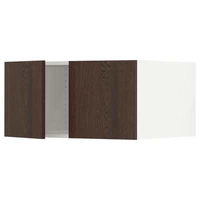SEKTION Gabinete sup refrig/congelador+2pt, blanco/Sinarp marrón, 30x24x15 "