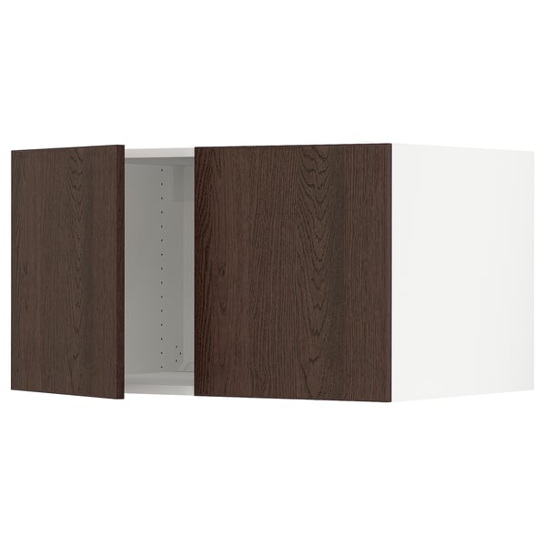 SEKTION Gabinete sup refrig/congelador+2pt, blanco/Sinarp marrón, 36x24x20 "