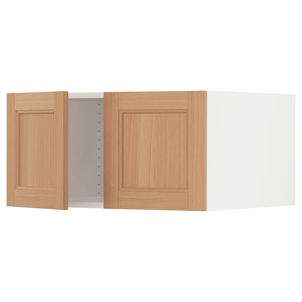 SEKTION Gabinete sup refrig/congelador+2pt, blanco/Vedhamn roble, 30x24x15 "