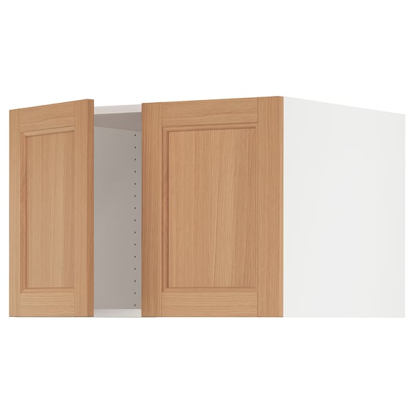 SEKTION Gabinete sup refrig/congelador+2pt, blanco/Vedhamn roble, 30x24x20 "