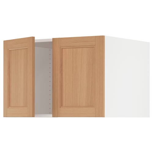 SEKTION Gabinete sup refrig/congelador+2pt, blanco/Vedhamn roble, 30x24x20 "