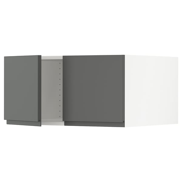 SEKTION Gabinete sup refrig/congelador+2pt, blanco/Voxtorp gris oscuro, 30x24x15 "