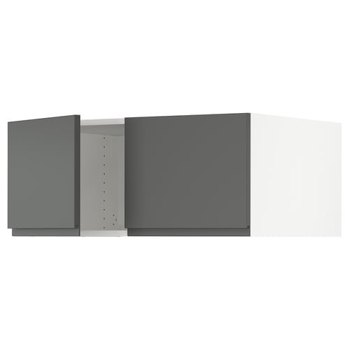SEKTION Gabinete sup refrig/congelador+2pt, blanco/Voxtorp gris oscuro, 36x24x15 "