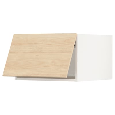 SEKTION Gabinete sup refrig/congelador, blanco/Askersund efecto de fresno claro, 24x24x15 "