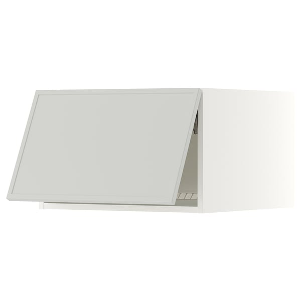 SEKTION Gabinete sup refrig/congelador, blanco/Aspudden gris claro, 24x24x15 "