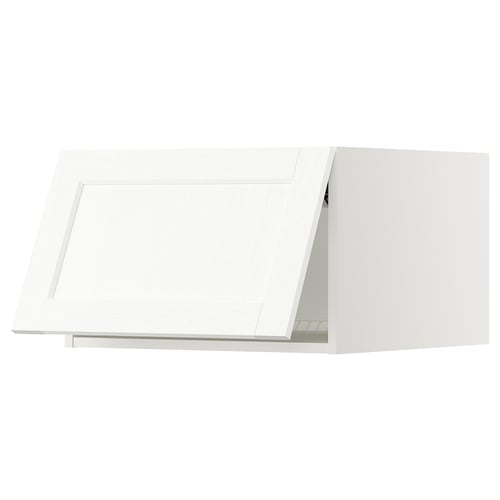 SEKTION Gabinete sup refrig/congelador, blanco Enköping/blanco efecto madera, 24x24x15 "