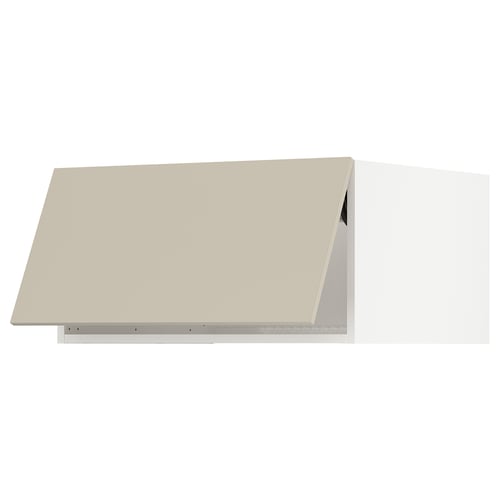 SEKTION Gabinete sup refrig/congelador, blanco/Havstorp beige, 30x24x15 "