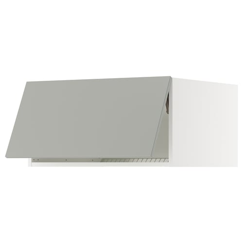 SEKTION Gabinete sup refrig/congelador, blanco/Havstorp gris claro, 30x24x15 "