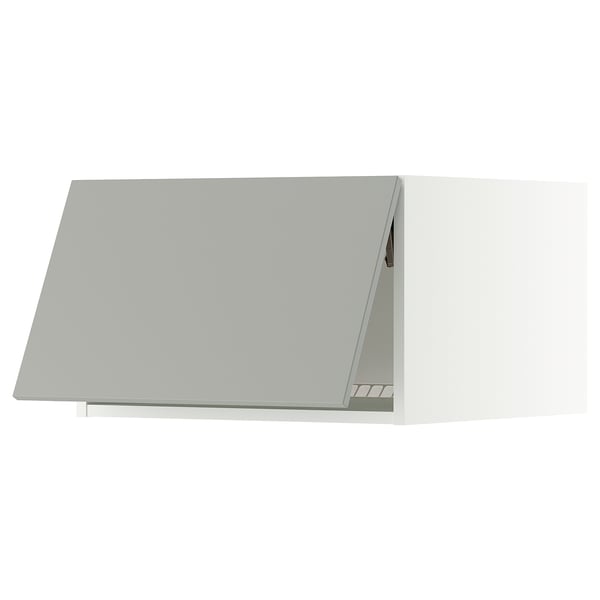 SEKTION Gabinete sup refrig/congelador, blanco/Havstorp gris claro, 24x24x15 "