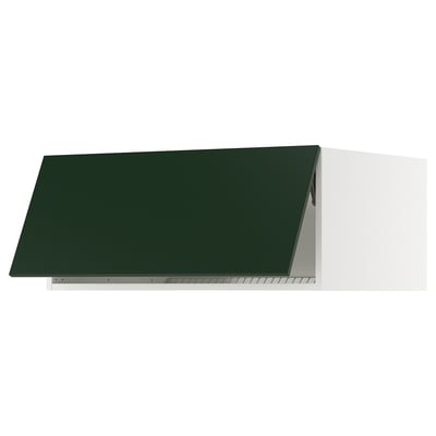 SEKTION Gabinete sup refrig/congelador, blanco/Havstorp verde oscuro, 36x24x15 "