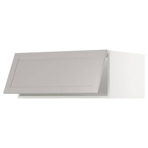 SEKTION Gabinete sup refrig/congelador, blanco/Lerhyttan gris claro, 36x24x15 "