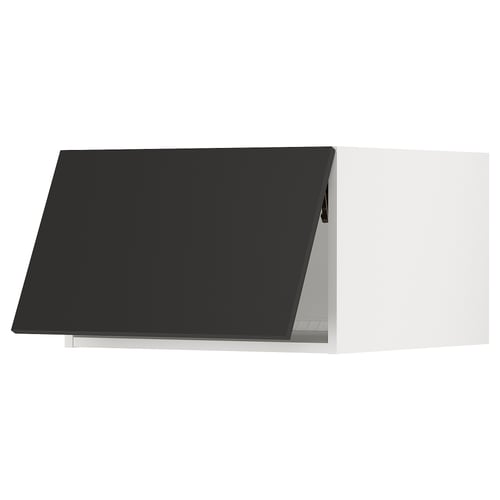 SEKTION Gabinete sup refrig/congelador, blanco/Nickebo antracita mate, 24x24x15 "