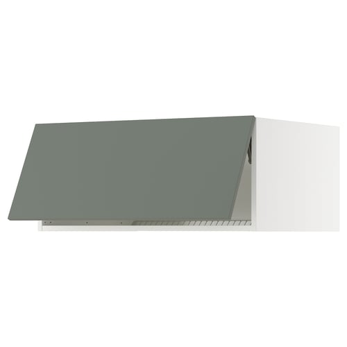 SEKTION Gabinete sup refrig/congelador, blanco/Nickebo verde grisáceo mate, 36x24x15 "