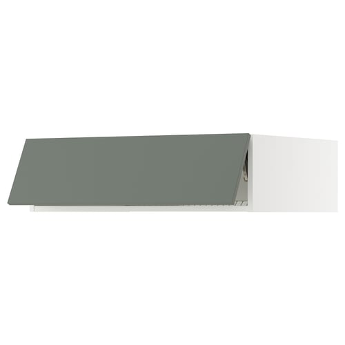 SEKTION Gabinete sup refrig/congelador, blanco/Nickebo verde grisáceo mate, 36x24x10 "