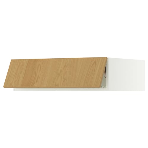 SEKTION Gabinete sup refrig/congelador, blanco/Sinarp chapa de roble, 36x24x10 "