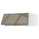 SEKTION Gabinete sup refrig/congelador, blanco/Voxtorp marrón grisáceo oscuro alto brillo, 36x24x15 "