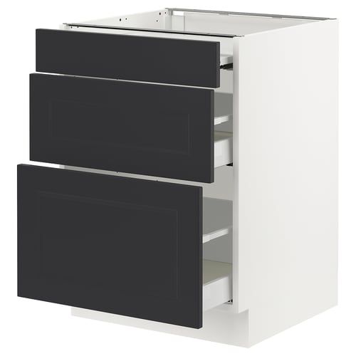 SEKTION / MAXIMERA Gab bajo superficie deslizante/2cj, blanco Axstad/mate azul, 24x24x30 "