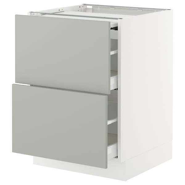 SEKTION / MAXIMERA Gab bajo superficie deslizante/2cj, blanco/Havstorp gris claro, 24x24x30 "