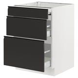 SEKTION / MAXIMERA Gab bajo superficie deslizante/2cj, blanco/Upplöv antracita mate, 24x24x30 "
