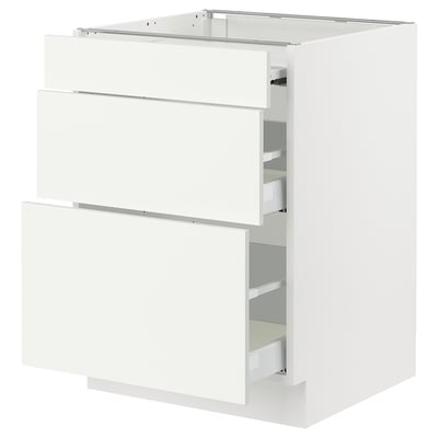 SEKTION / MAXIMERA Gab bajo superficie deslizante/2cj, blanco/Vallstena blanco, 24x24x30 "