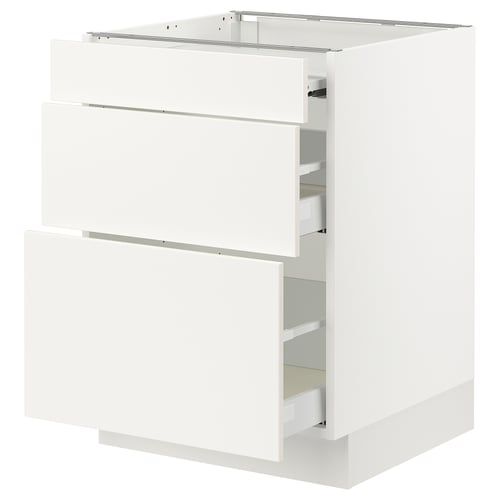 SEKTION / MAXIMERA Gab bajo superficie deslizante/2cj, blanco/Veddinge blanco, 24x24x30 "