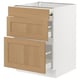 SEKTION / MAXIMERA Gab bajo superficie deslizante/2cj, blanco/Vedhamn roble, 24x24x30 "