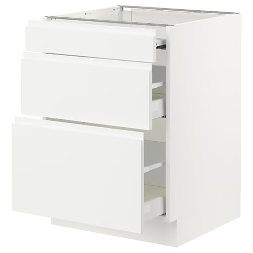 SEKTION / MAXIMERA Gab bajo superficie deslizante/2cj, blanco/Voxtorp blanco mate, 24x24x30 "