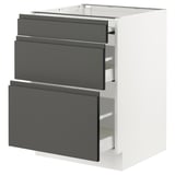 SEKTION / MAXIMERA Gab bajo superficie deslizante/2cj, blanco/Voxtorp gris oscuro, 24x24x30 "